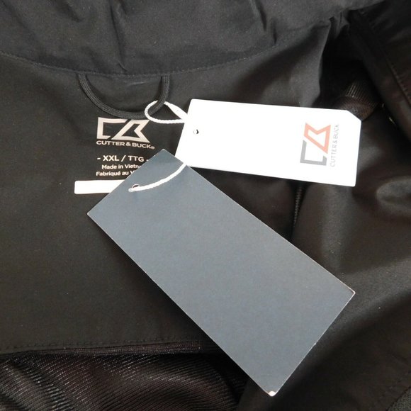 Cutter Buck Mens Blk XXL Long Sleeve WeatherTec Summit Golf Half Zip Jacket USNR - Picture 8 of 12